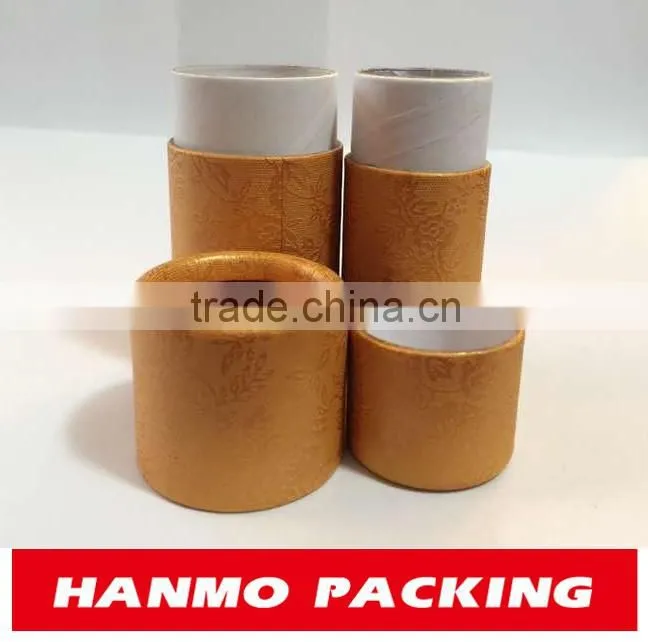 high end small paper tube with decorative pattern for tea / powder