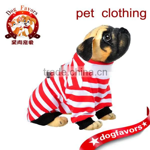 2014 New Style Summer Pet Puppy Cat Small Dog Clothes Apparel Shirt can be customized Size Cotton Stripe Style