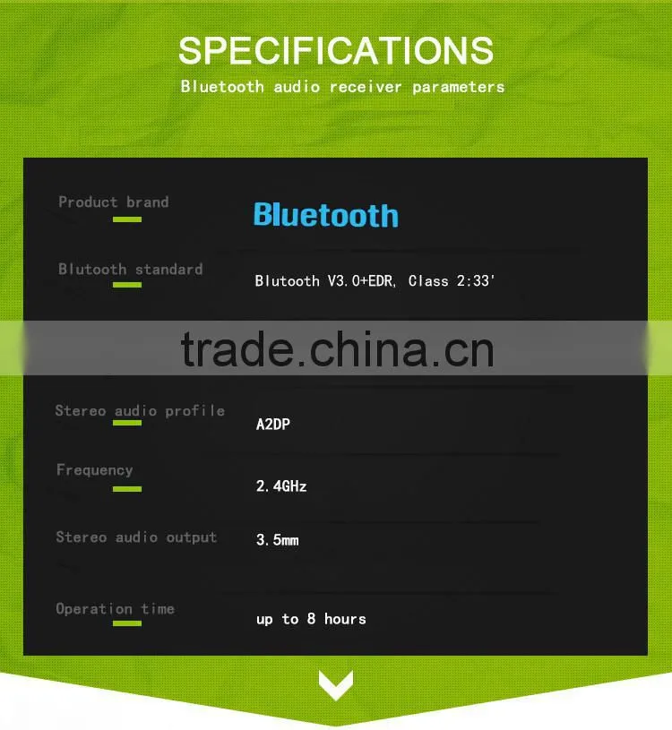 Cheap 3.5mm Bluetooth Audio Receiver Car Bluetooth Music Receiver with Stereo Output