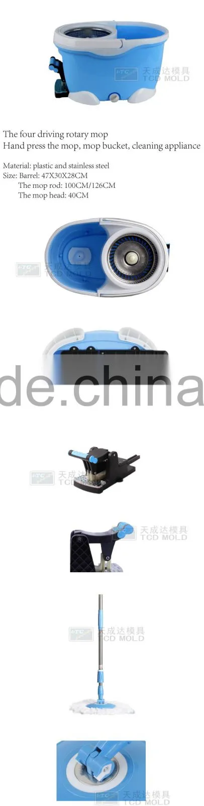 The four driving rotary mop Hand press the mop, mop bucket, cleaning appliance