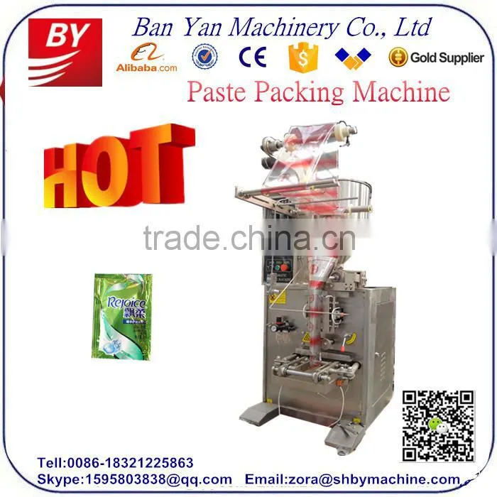 Shanghai factory VFFS Automatic Shampoo packing machine,tomtato chocolate paste sauce packing filling machine
