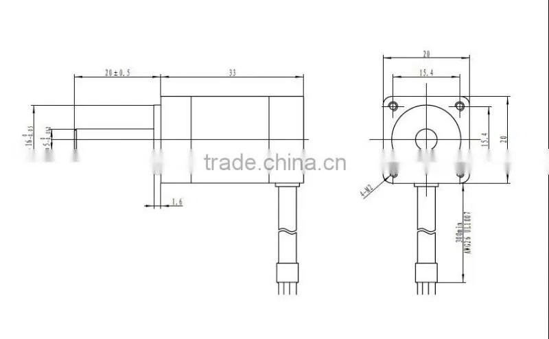 Hybrid 2 phase nema 8 micro stepper motor linear