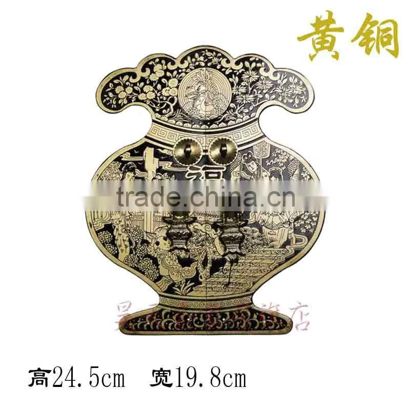 Furniture Brass Hardware Chinese Cabinet Face Plate Door Handle Copper