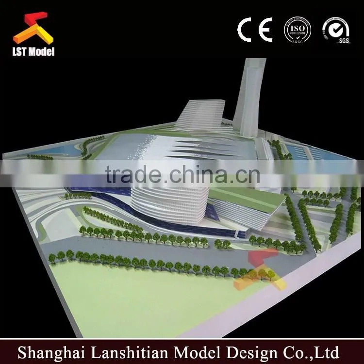 architectural building scale mdel with beautiful landscape