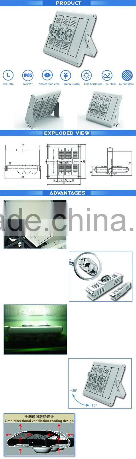 outdoor application 5 year warranty SMD3030 COB light source optional 100 watt led flood lights