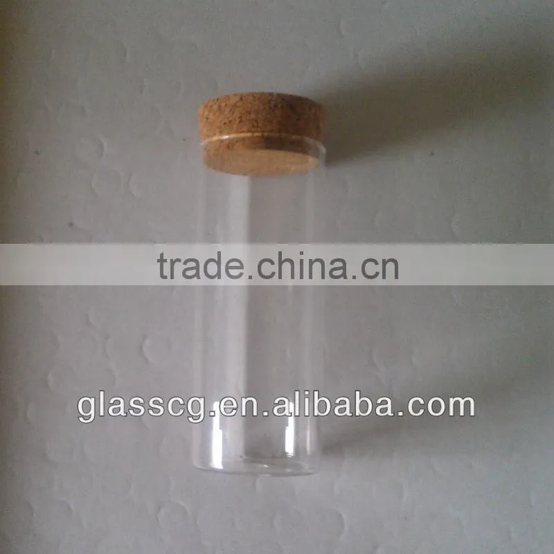 Big decoration glass tube glass cup cylinder with cork