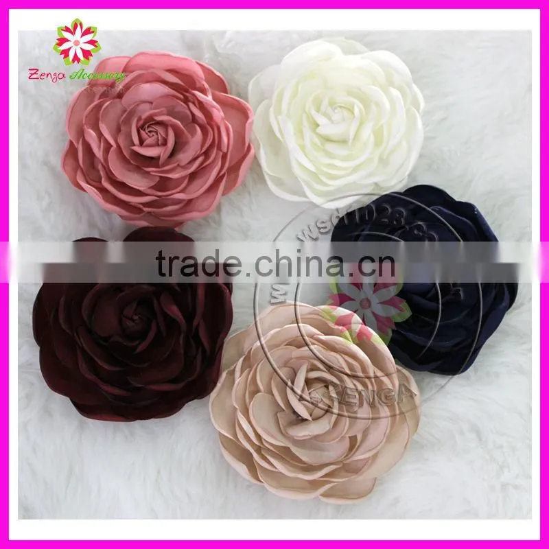 Organza burnt flower, handmade burnt edge curling satin rose, burnt satin organza flower