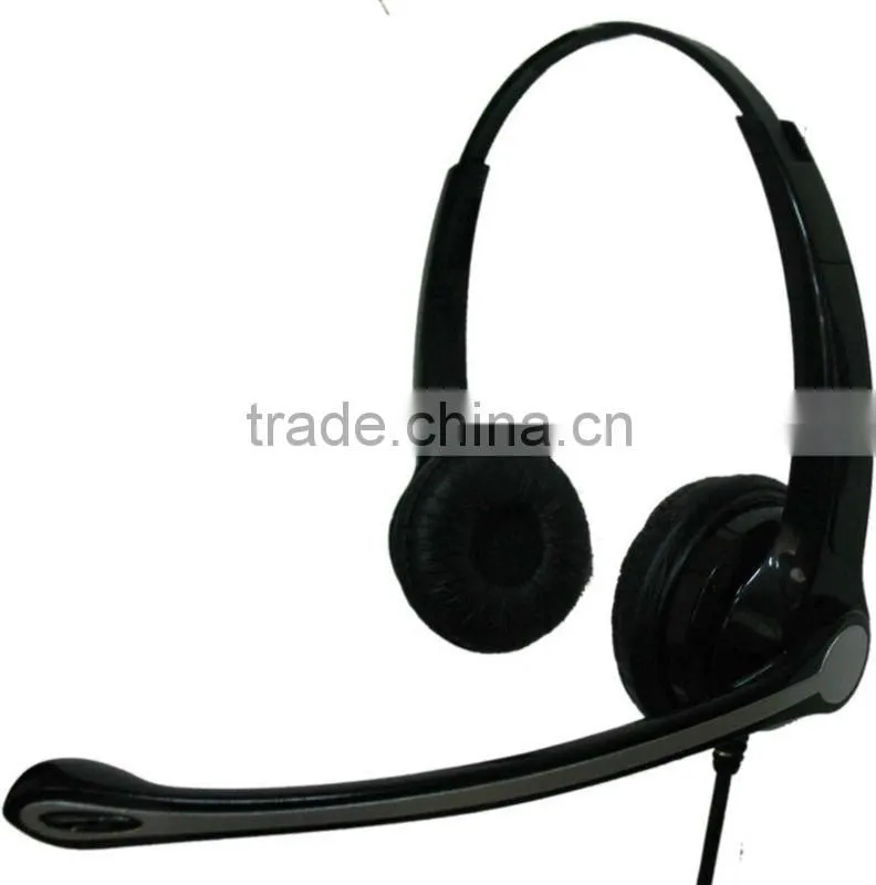 Binaural two ear piece Call center headphone