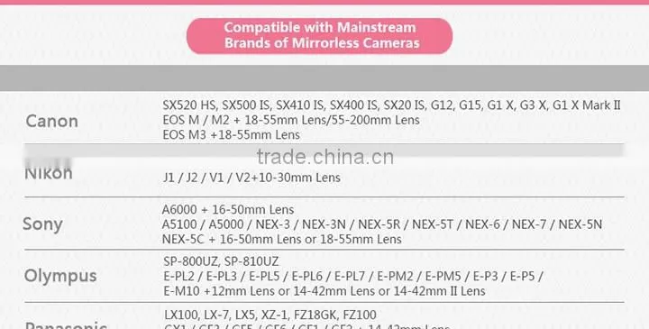 Camera Bag KIWIFOTOS Pink Mirrorless Camera Case For Beauty Girl Neoprene Camera Bag