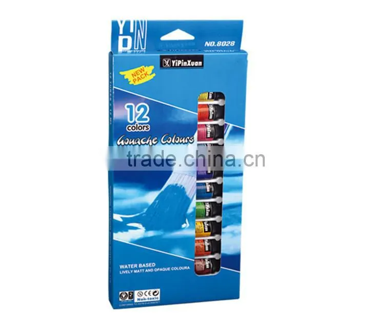 Hot Sell Delicate Multicolor 12 Color Art Acrylic Colour Paint