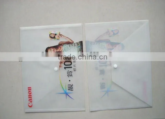 Advertising gift - A4 plastic folder with button