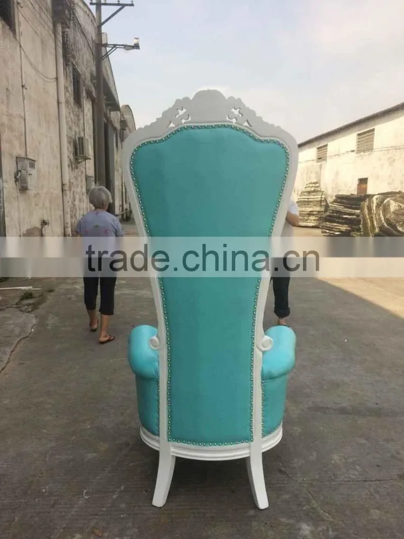 Classic Antique Reproduction Wood Throne Kings Chair