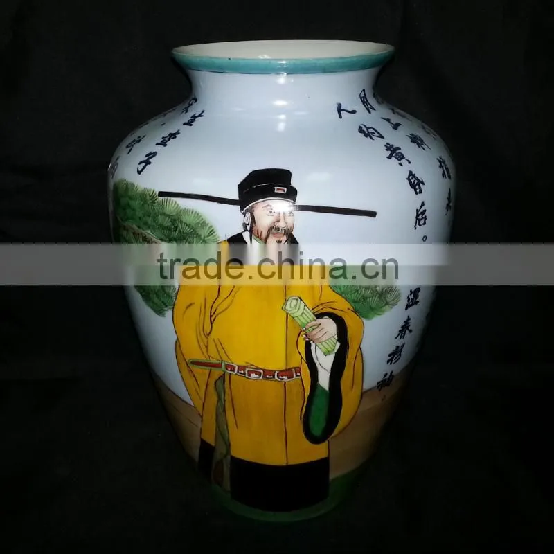 Antique Chinese Hand painted large Porcelain vase