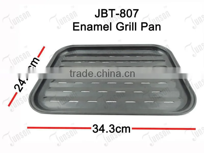 Top Quality Environmental Friendly Enamel Coated Cast Iron Grill Pan