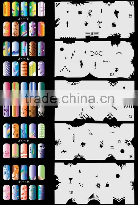 320 Design 20 Sheets Airbrush Stencils Nail Art Air Brush Mold Too Set No.7