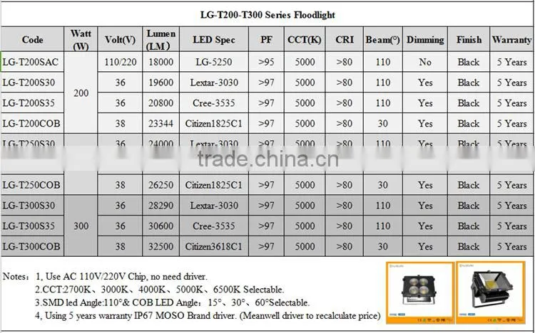 220V 200W Driverless LED Flood Light