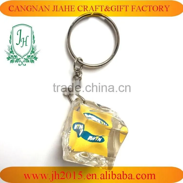 Personalised colorful logo custom printed acrylic key chain