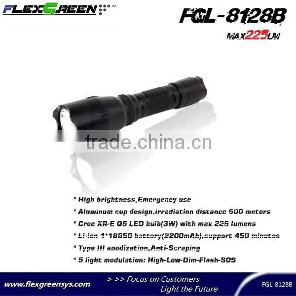 rechargeable military LED Cree Q5 torch