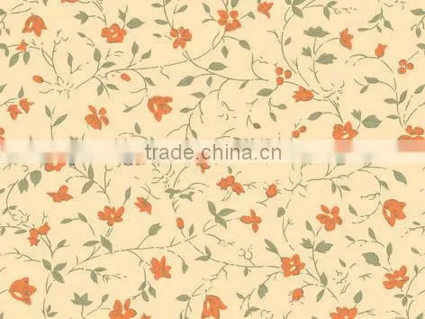 WallFace orange silver flower Design PVC wallcovering decor P1048-2
