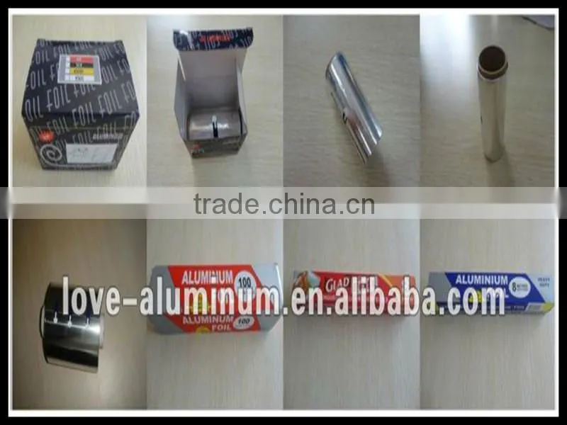 Color Box Packed 8011 Food Packing Aluminium Foil Roll For Household