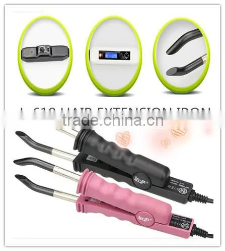professional loof hot selling hair extensions iron with temperture contral dail