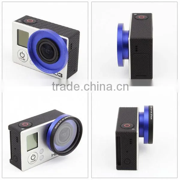 37mm CNC Aluminum Alloy UV Lens Filter Ring Adapter For GoPro Hero 3/3+