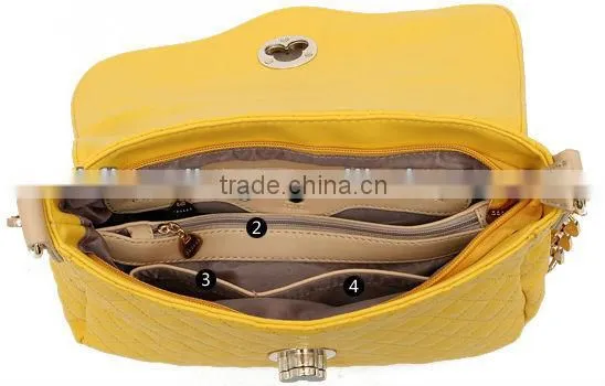 New attractive ladies pu bags with metal parts, nice and fashion pu bags for lady
