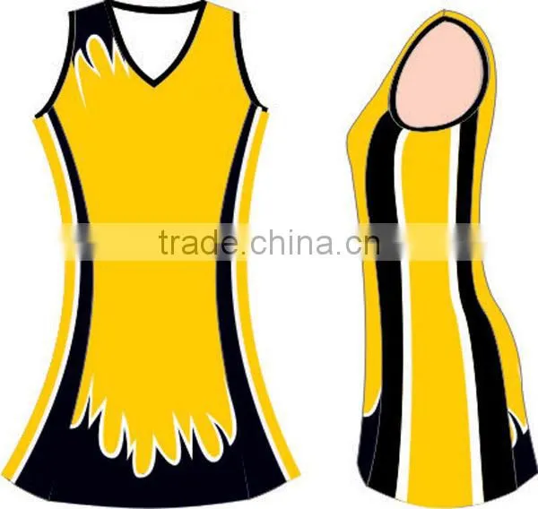 Netball Dress Sublimation Print Uniform Latest Netball Dress