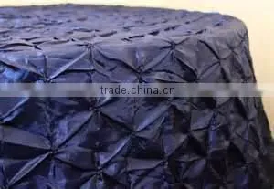 hot sell round 120 inch pinchwheel table cloth for wedding decoration