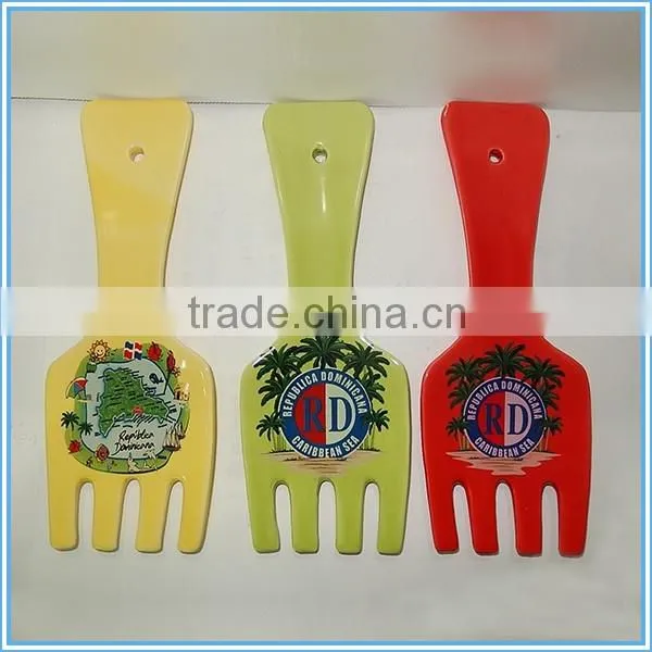 ceramic handle dinner fork shape home decoration