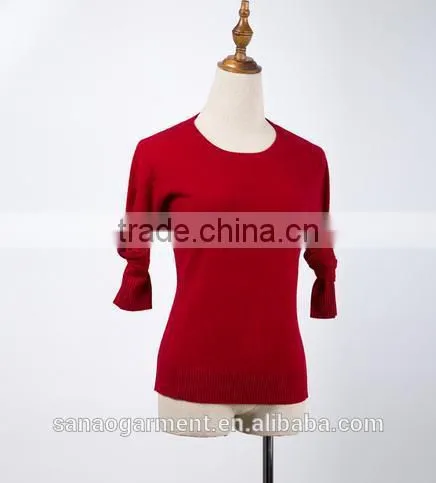 Pure color 100% pure cashmere sweater