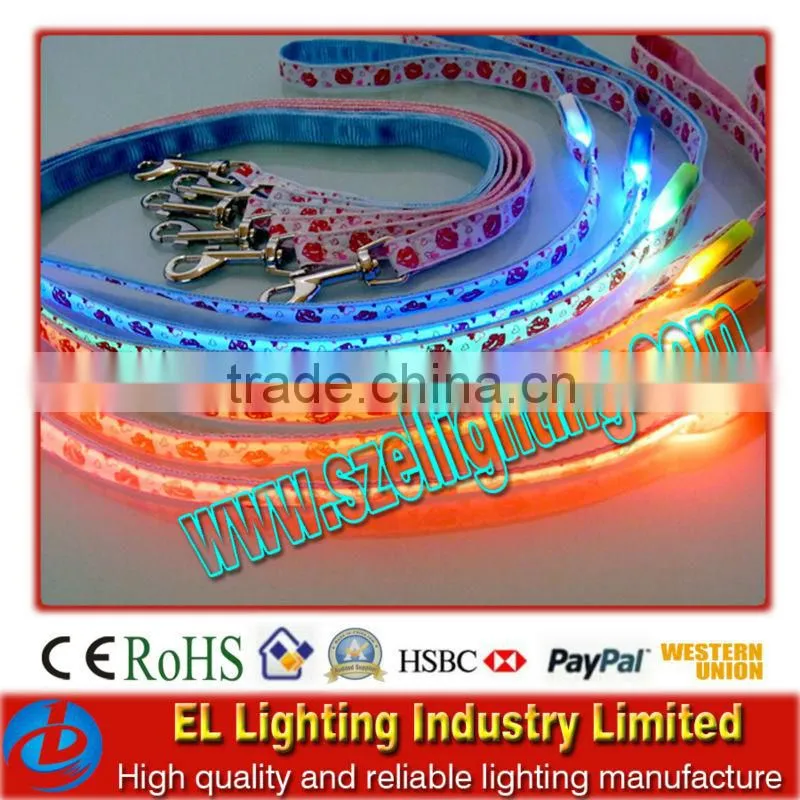 led flashing dog leash,high brightness pet leash,hot selling pet leash