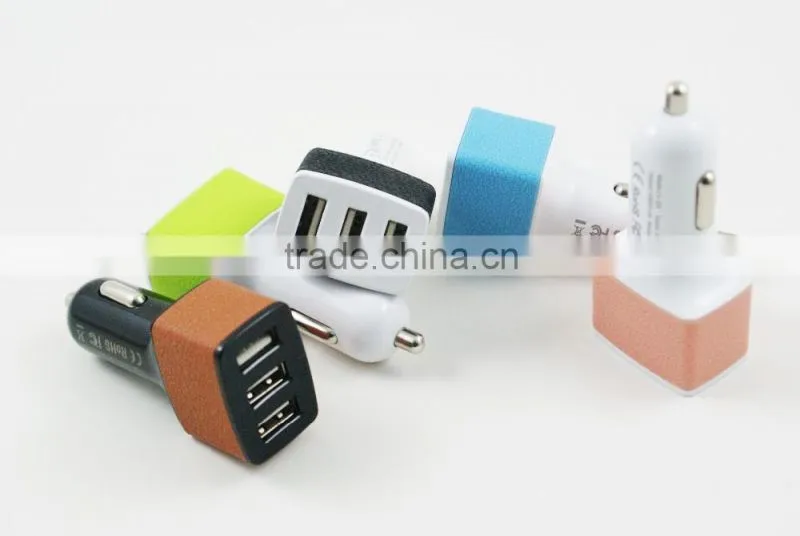 Universal Triple USB Car Charger Adapter power adapter fast charging for iPhone