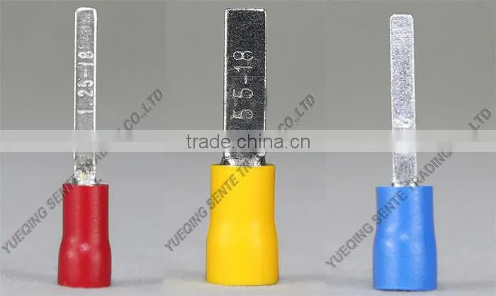 DBV easy entry insulated brass blade terminals