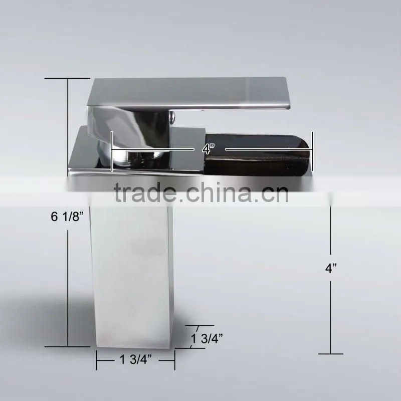 single handle bathroom waterfall faucet