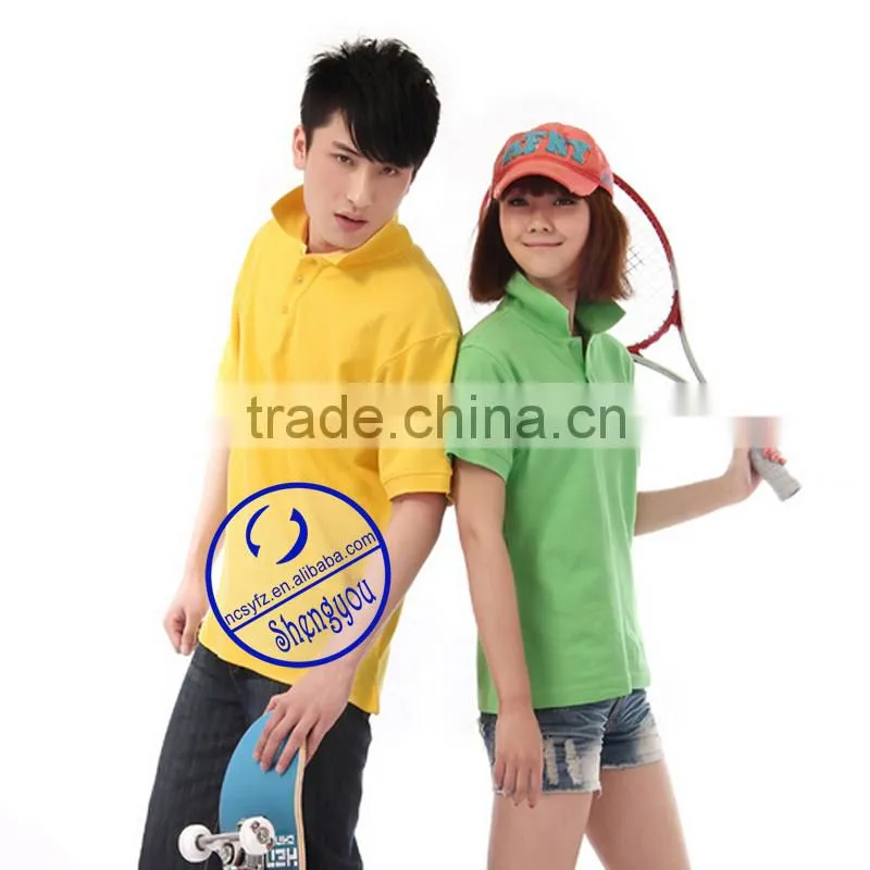 custom fashion couple polo shirt design wholesale