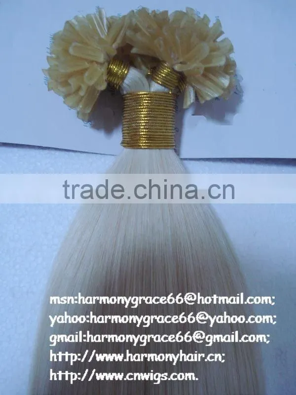 HOT HOT pre-bonded hair extension/pre-bonded hair extension brazilian kinky curly/pre-bonded human hair extension