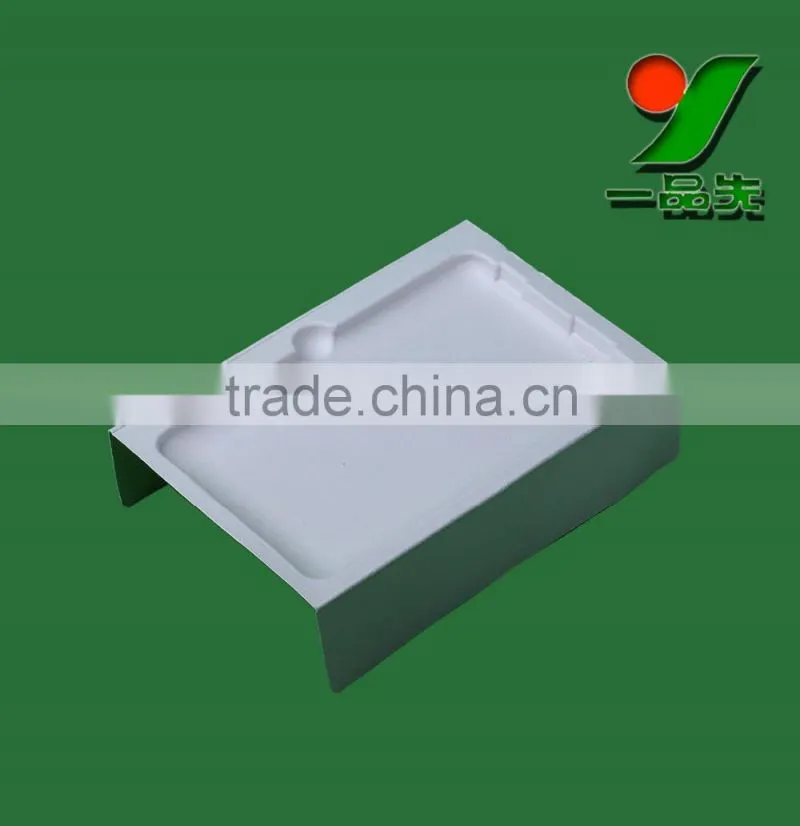 Customzied Biodegradable Pulp Molded Bleached Bagasse Pulp Packaging Tray for Phone/Pad