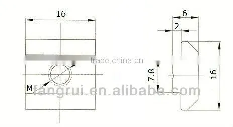Bosch profile T nut steel zinc plated slot 8