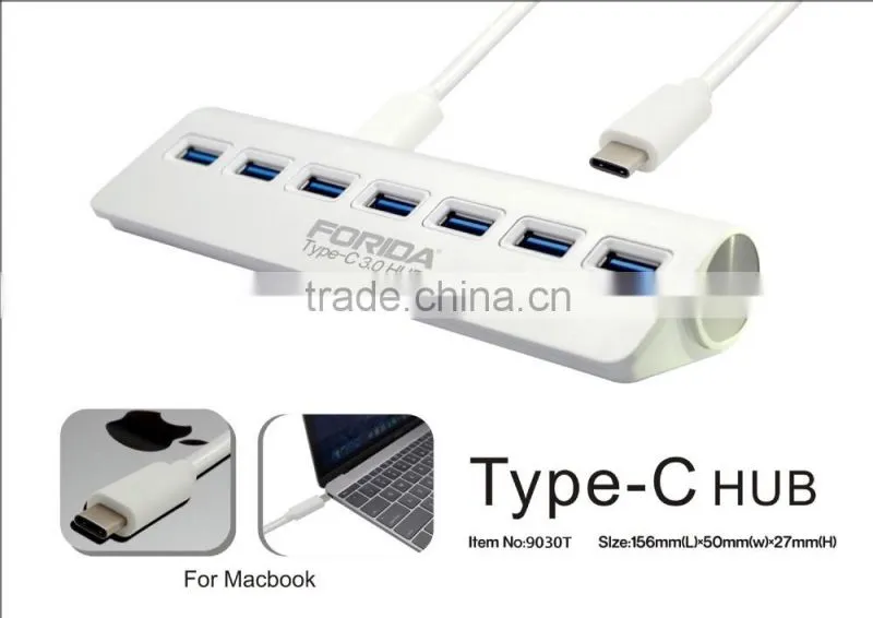 7-Port SuperSpeed USB 3.0 Hub with Individual On/Off Switches, 1.75ft USB Data Cable, and 5V 2A Power Adapter Included
