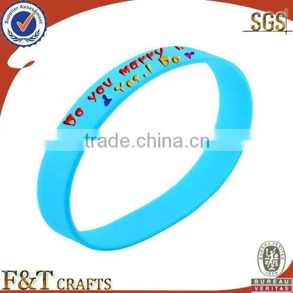 fashion souvenir wedding gift custom silicone energy bracelet with printing logo
