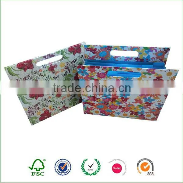 decorative accordion file folder with handle