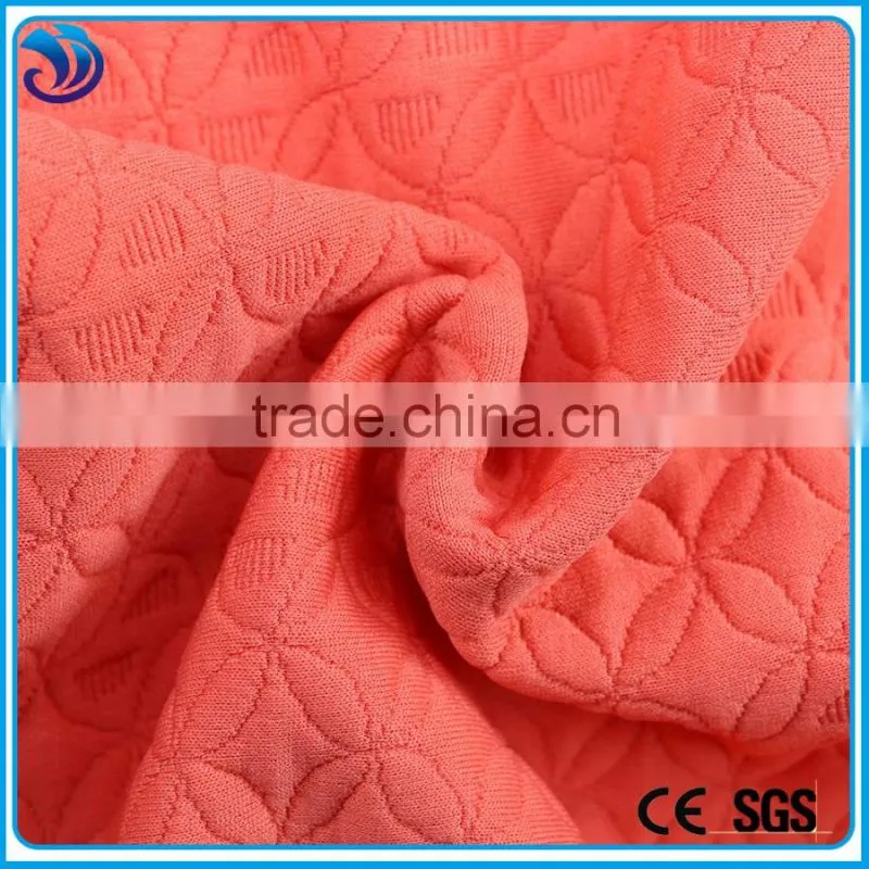 hot sale polyester spandex jacquard fabric for ladies garment