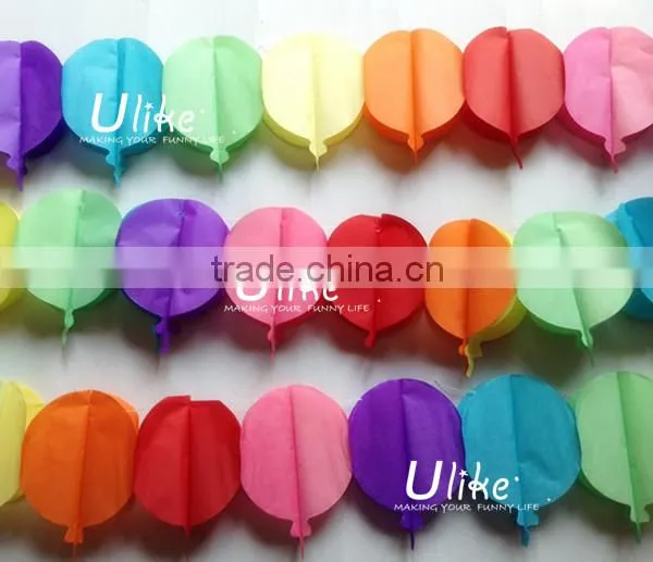 New Birds party garland paper decoration tissue bear honeycomb paper garland