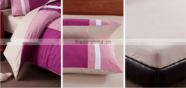 2015 fashion handmade chinese 100% cotton bedding set/fitted sheet