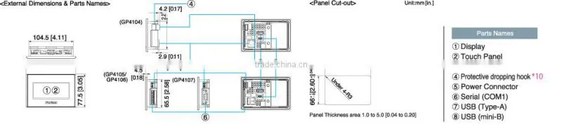 Proface Touch Screen GP4106W1D/ PFXGP4106W1D