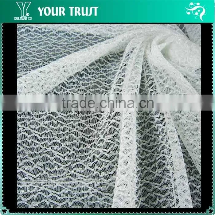 Innovation 58 Inch Wedding Veil/Decoration Mesh Lace 15% Silver Metallic 85% NylonFabric