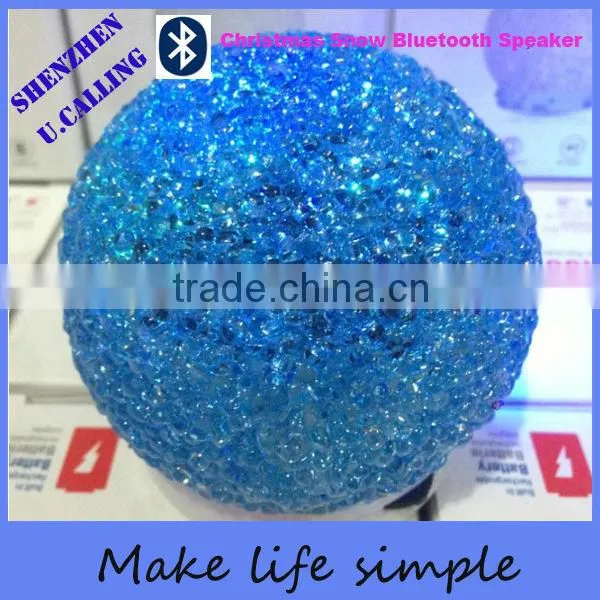 Portable Crystal Snowball Bluetooth Speaker with TF card