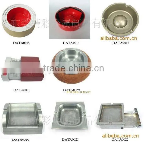 90mm square with round inner bule metal ashtray