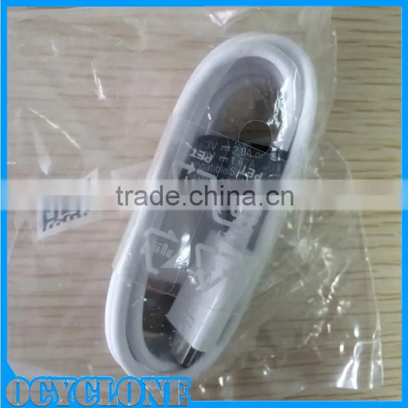 EP-DG925UWE White 5.3V 2A mini micro USB data cable for samsung s6 note 4 with black label